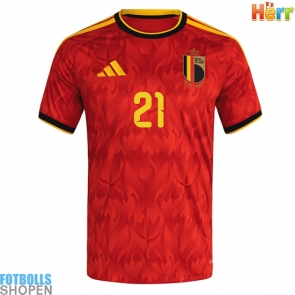 Billiga Belgien Timothy Castagne #21 Hemmatröja VM 2026 Kortärmad